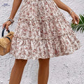 Elegant Floral Print A-Line Skirt for Women – Spring & Summer Wear   OAXG 