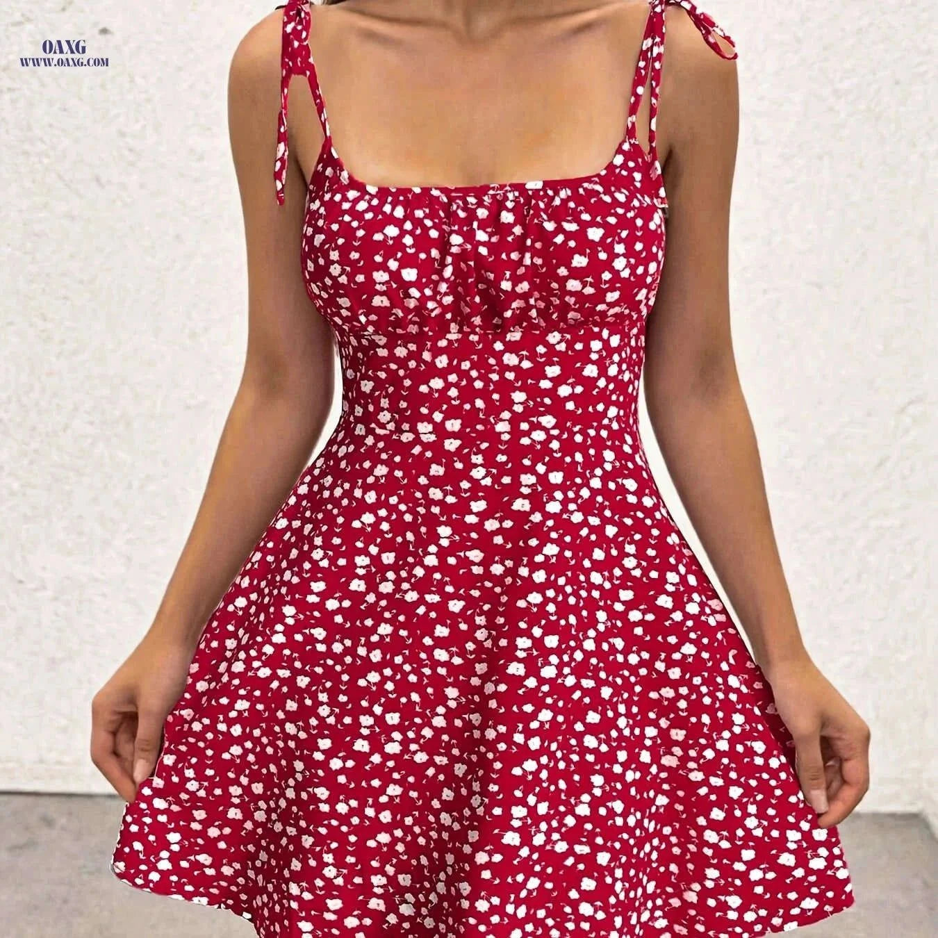 Elegant Floral Print Cami Dress - Sleeveless Midi for Women   OAXG Black / XS