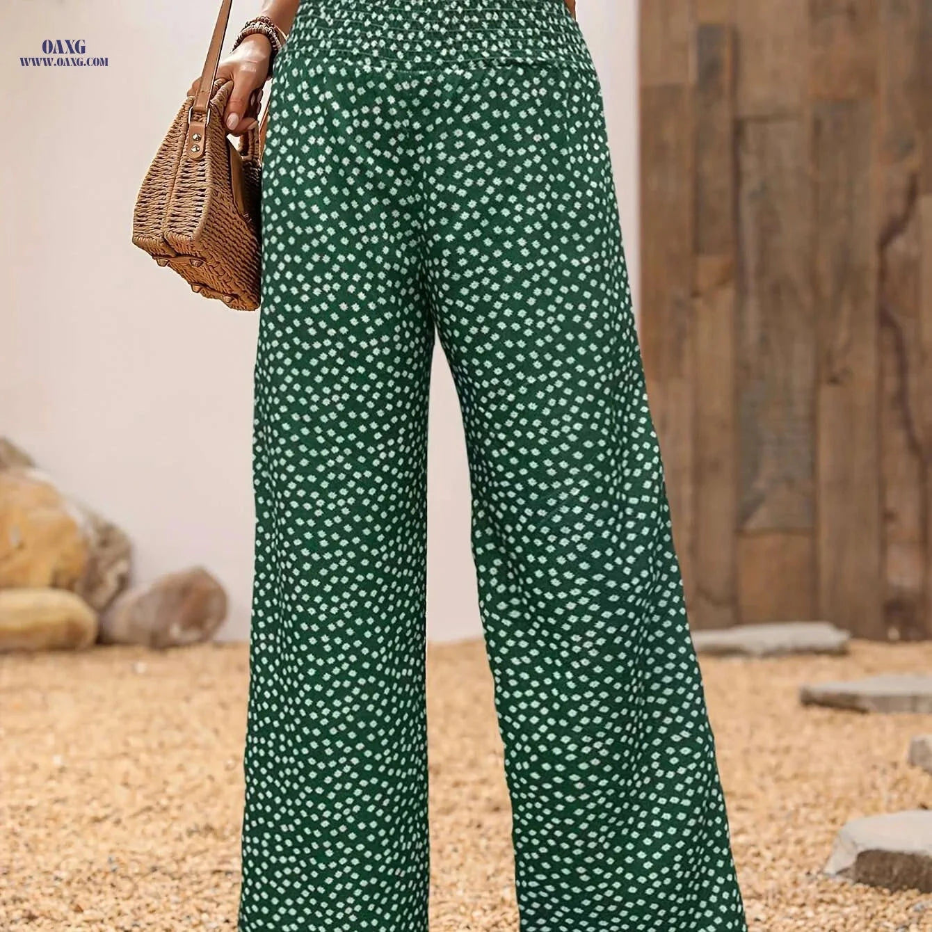 Elegant Floral Wide-Leg Pants - Breathable Summer Trousers for Women   OAXG 