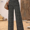 Elegant Floral Wide-Leg Pants - Breathable Summer Trousers for Women   OAXG 
