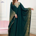 Elegant Golden-Printed Abaya Robe - Luxurious Middle Eastern Style   OAXG 