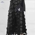 Elegant High-Waist Black Mesh Pants - Slimming Semi-Sheer Design   OAXG 