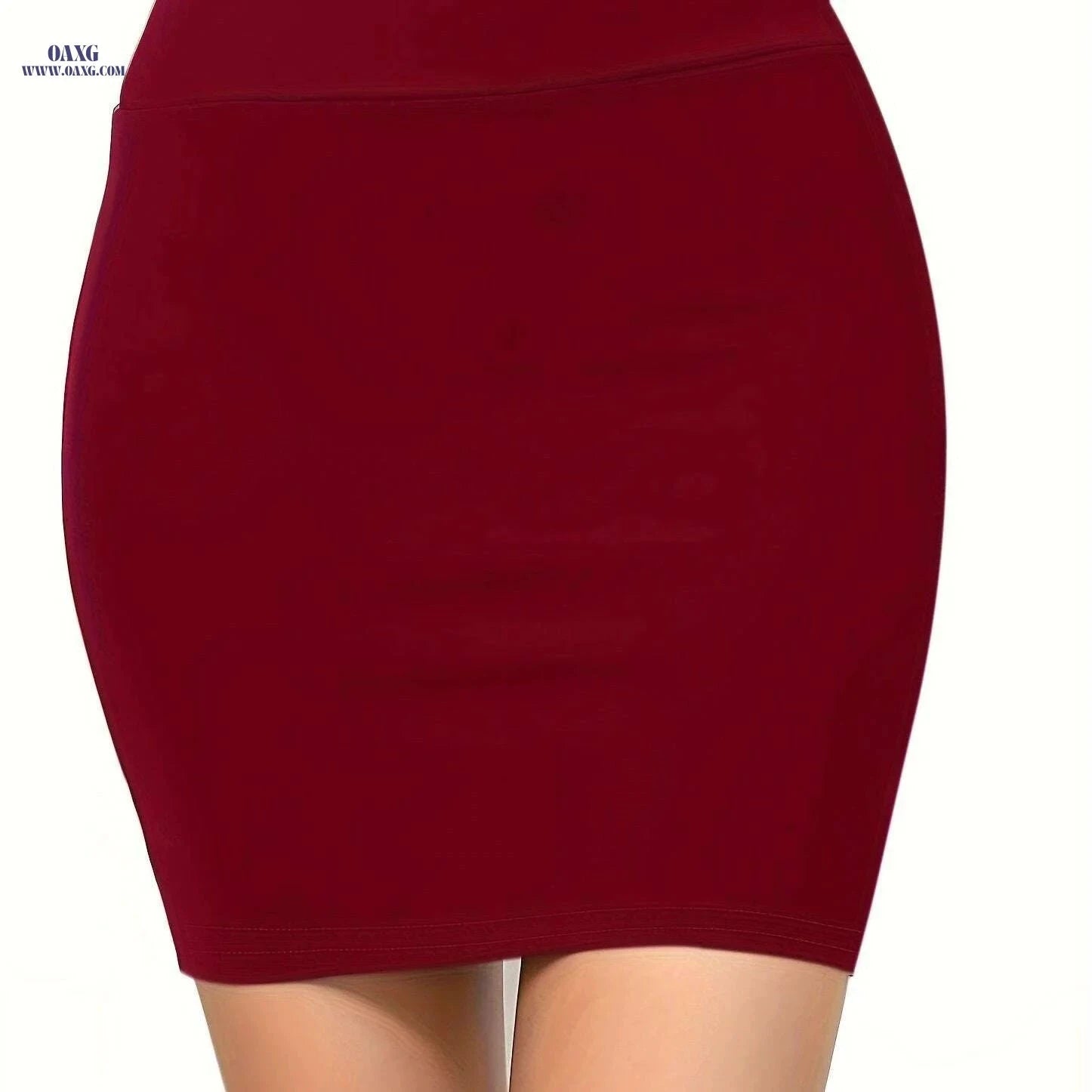 Elegant High Waist Bodycon Mini Skirt - Sexy Slit Design for All Seasons   OAXG Black / S