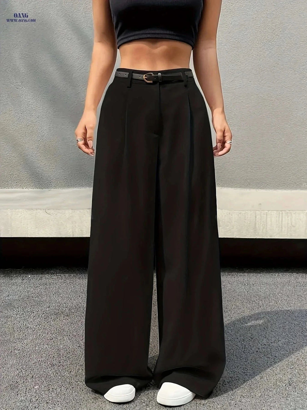 Elegant High-Waist Wide Leg Pants - Comfortable, Multi-functional Style   OAXG Coffee Brown / S