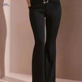 Elegant High-Waisted Flared Pants - Stylish Wide Leg Design   OAXG 