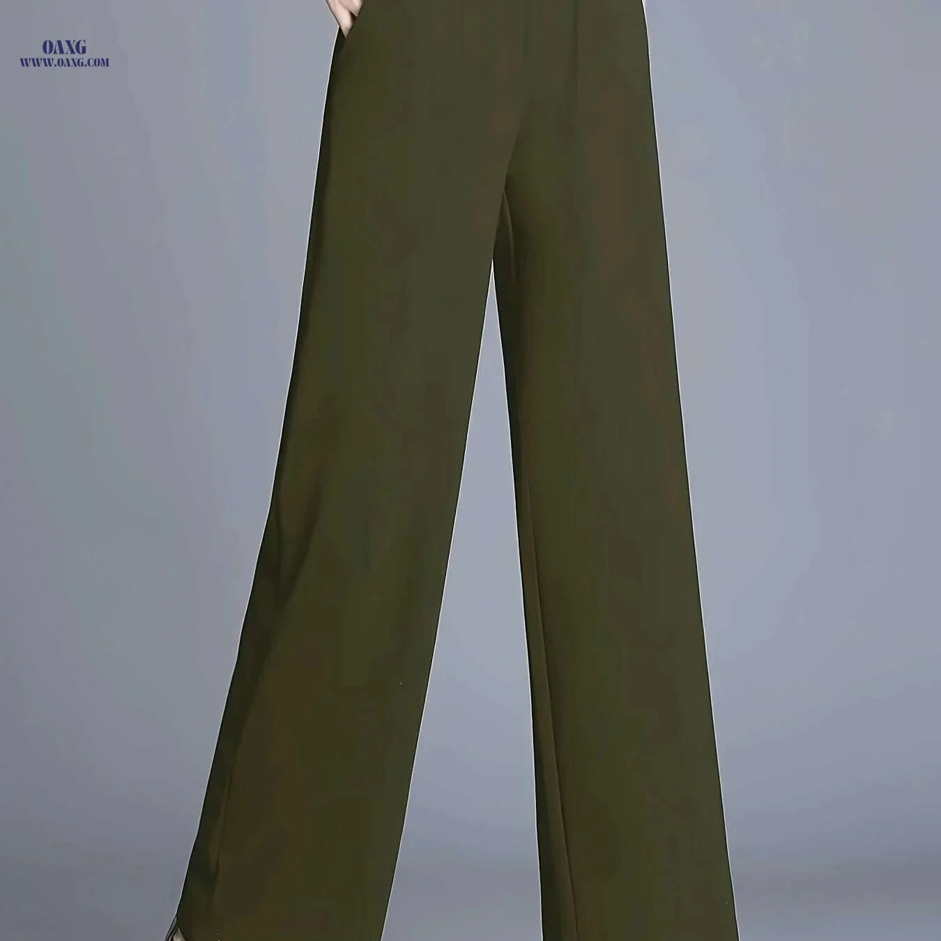 Elegant High-Waisted Straight-Leg Pants - Casual & Chic Women’s Trousers   OAXG 