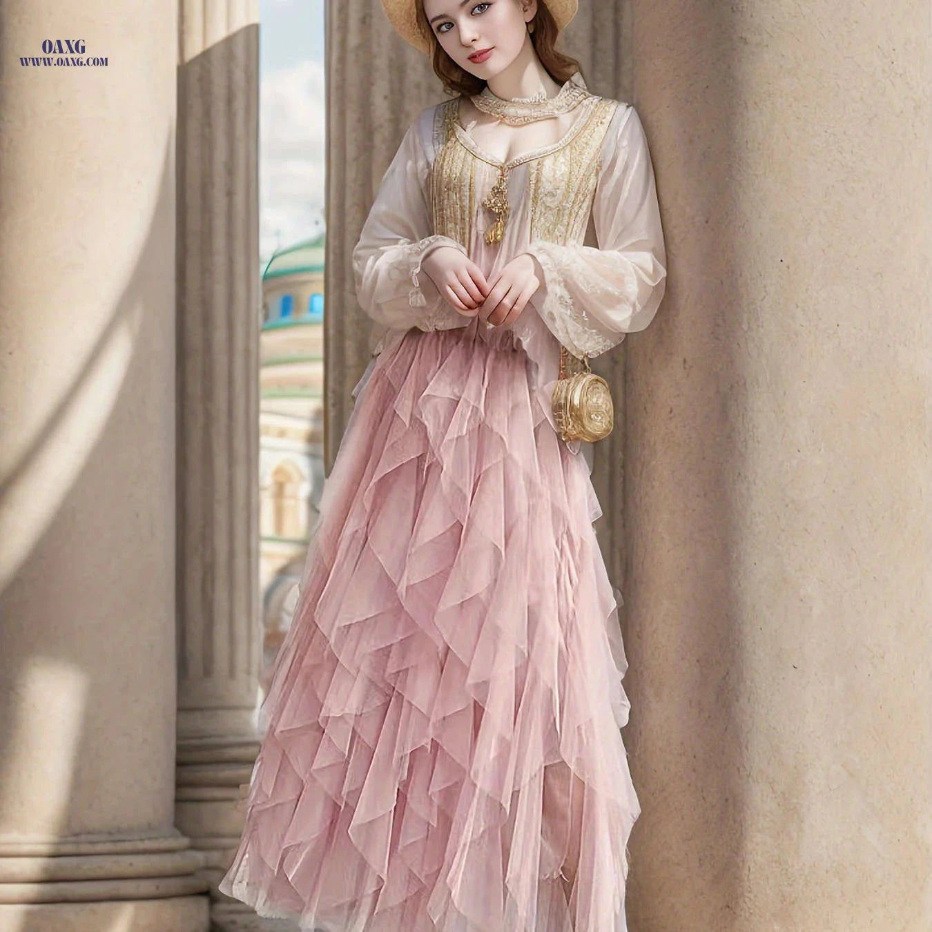 Elegant Irregular High-Waisted A-Line Tulle Skirt - Layered Design   OAXG 