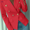 Elegant Ladies' Double-Breasted Suit - 100% Polyester, Long Sleeve   OAXG 