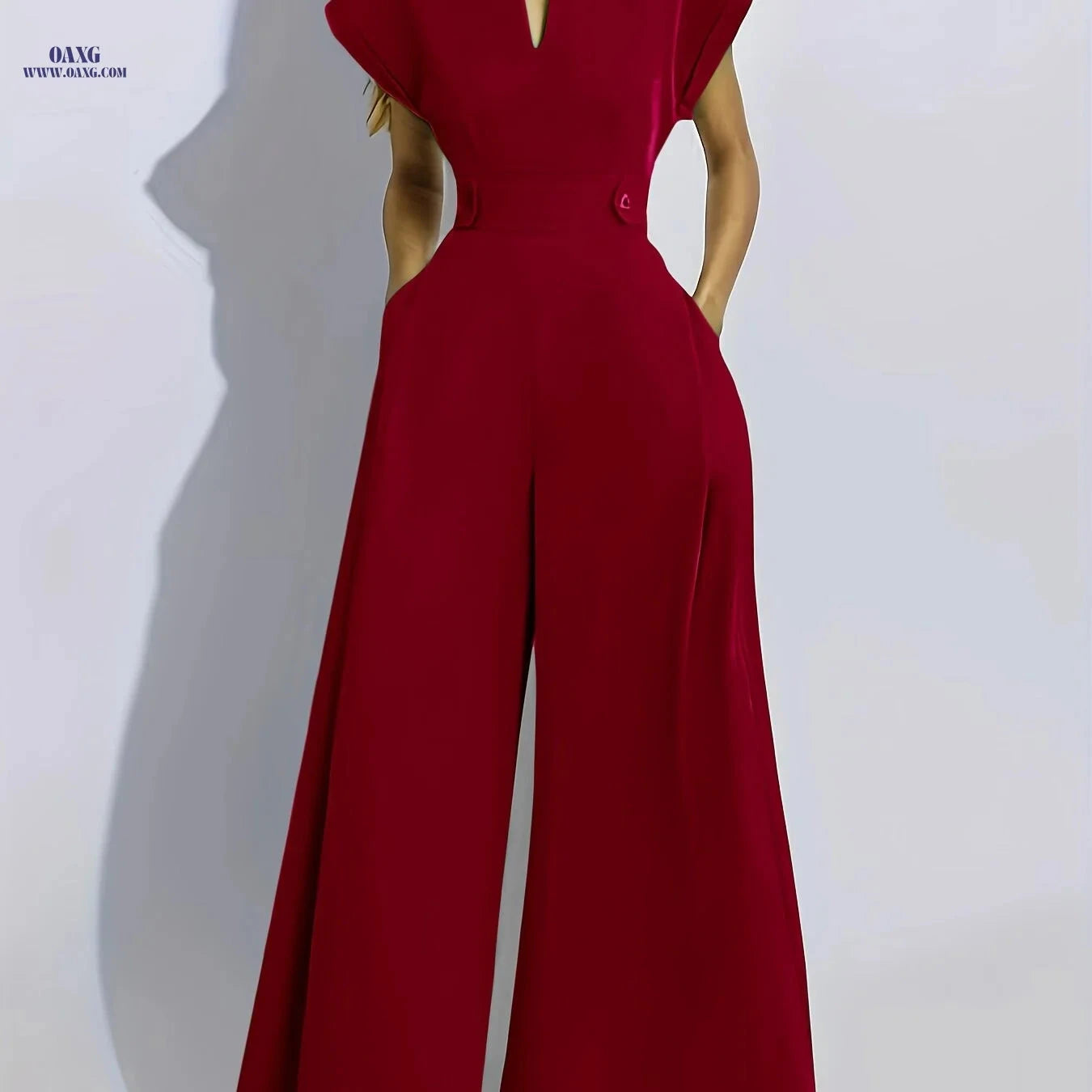 Elegant Long Sleeve Jumpsuit - European American Fashion for Spring   OAXG 