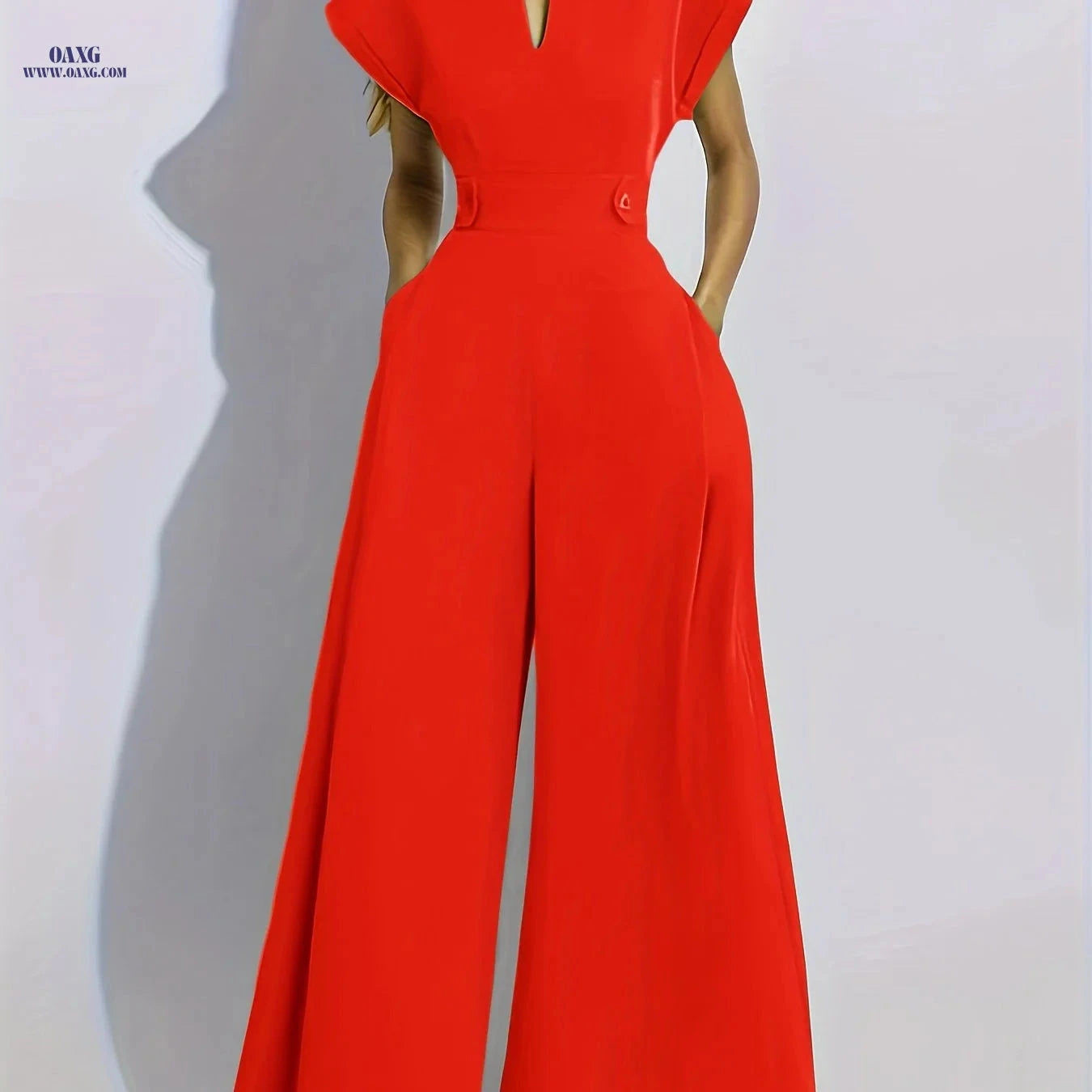 Elegant Long Sleeve Jumpsuit - European American Fashion for Spring   OAXG 