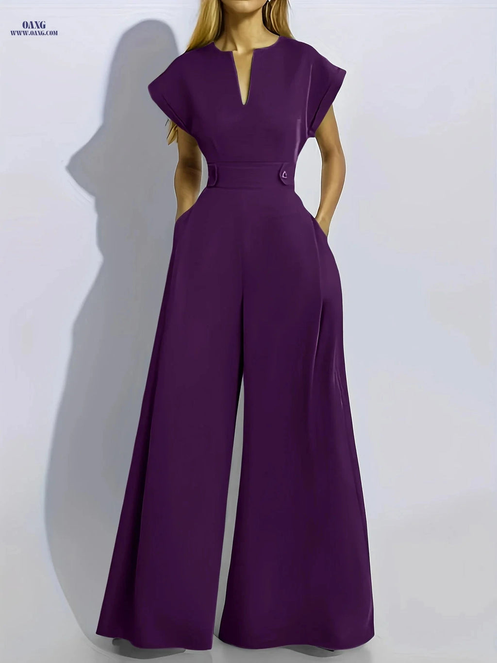 Elegant Long Sleeve Jumpsuit - European American Fashion for Spring   OAXG 