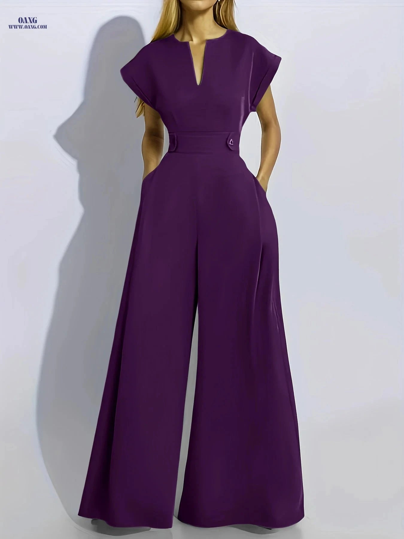 Elegant Long Sleeve Jumpsuit - European American Fashion for Spring   OAXG 