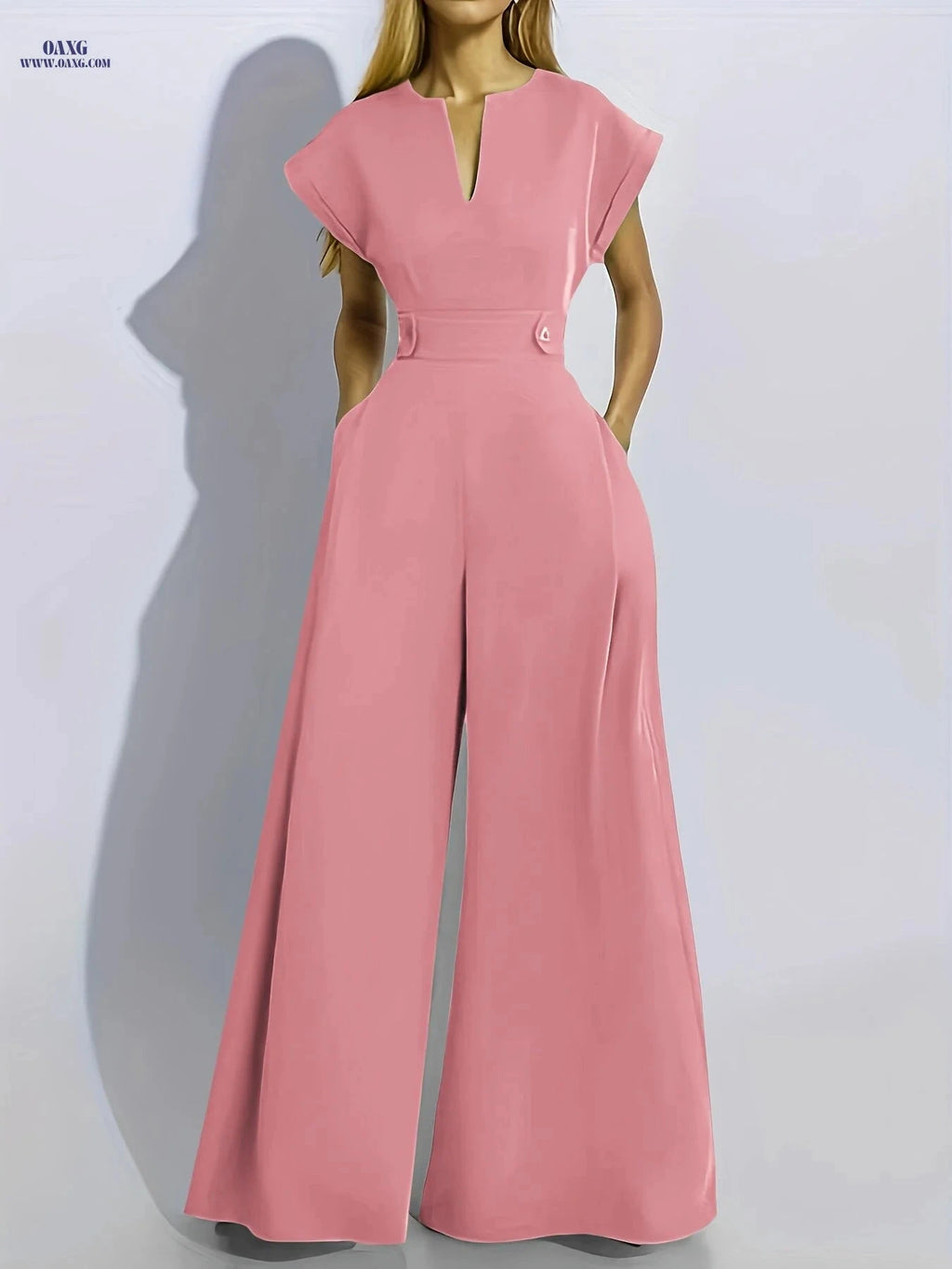 Elegant Long Sleeve Jumpsuit - European American Fashion for Spring   OAXG 