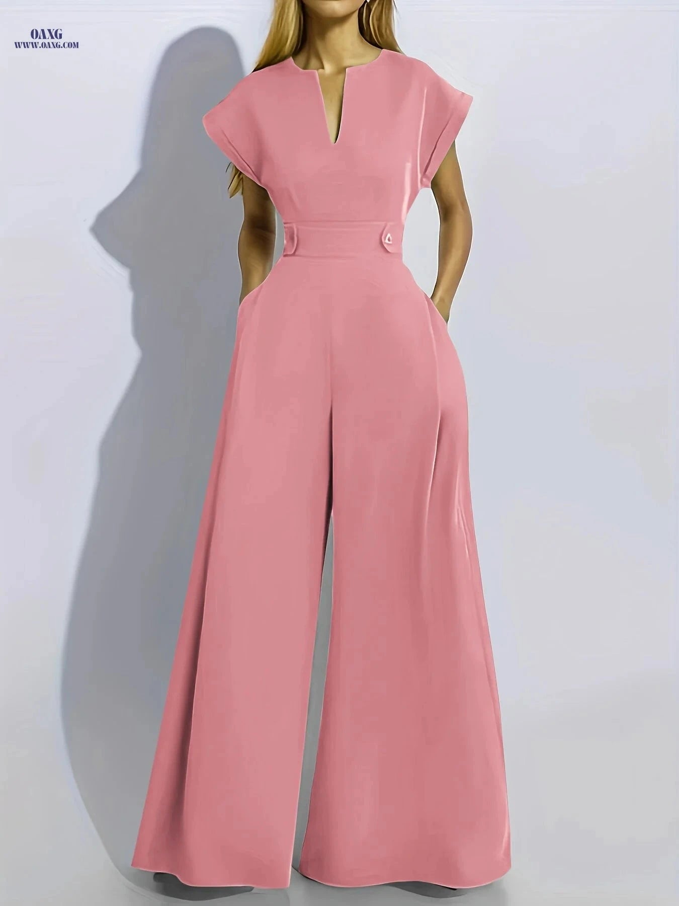 Elegant Long Sleeve Jumpsuit - European American Fashion for Spring   OAXG 