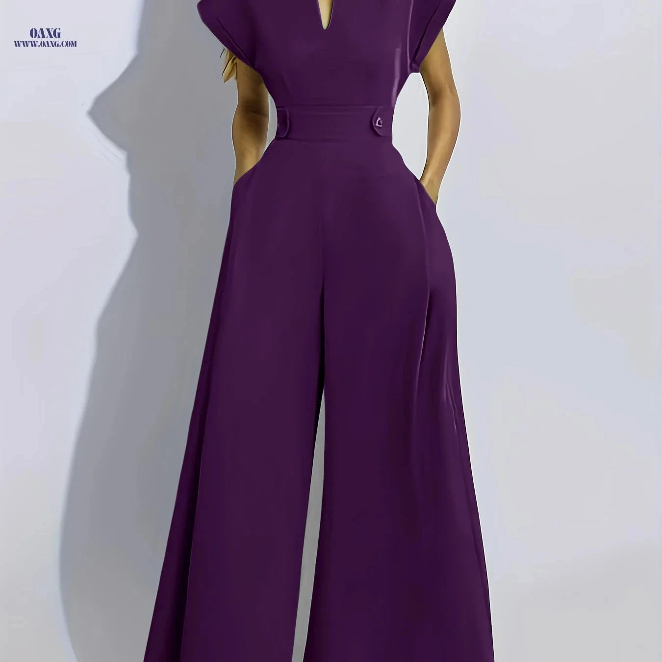 Elegant Long Sleeve Jumpsuit - European American Fashion for Spring   OAXG 