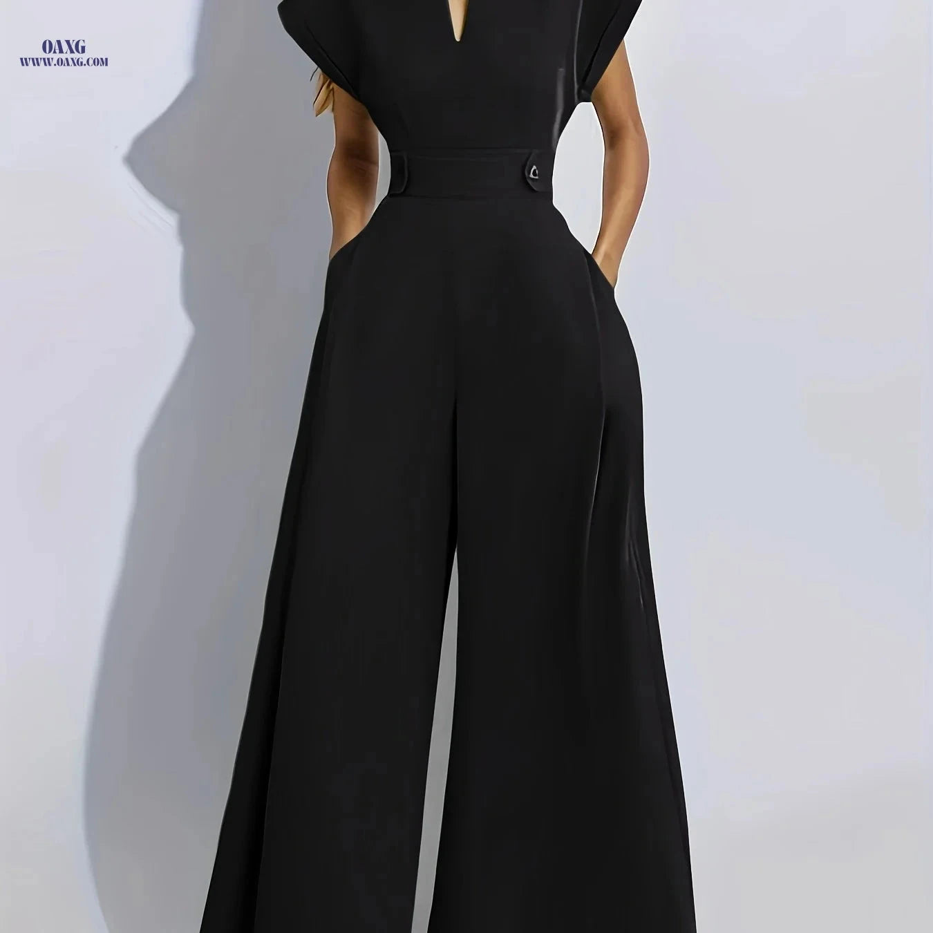 Elegant Long Sleeve Jumpsuit - European American Fashion for Spring   OAXG 