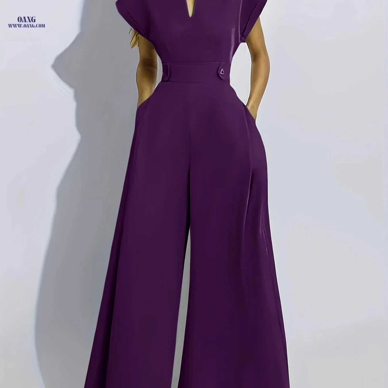 Elegant Long Sleeve Jumpsuit - European American Fashion for Spring   OAXG White / S