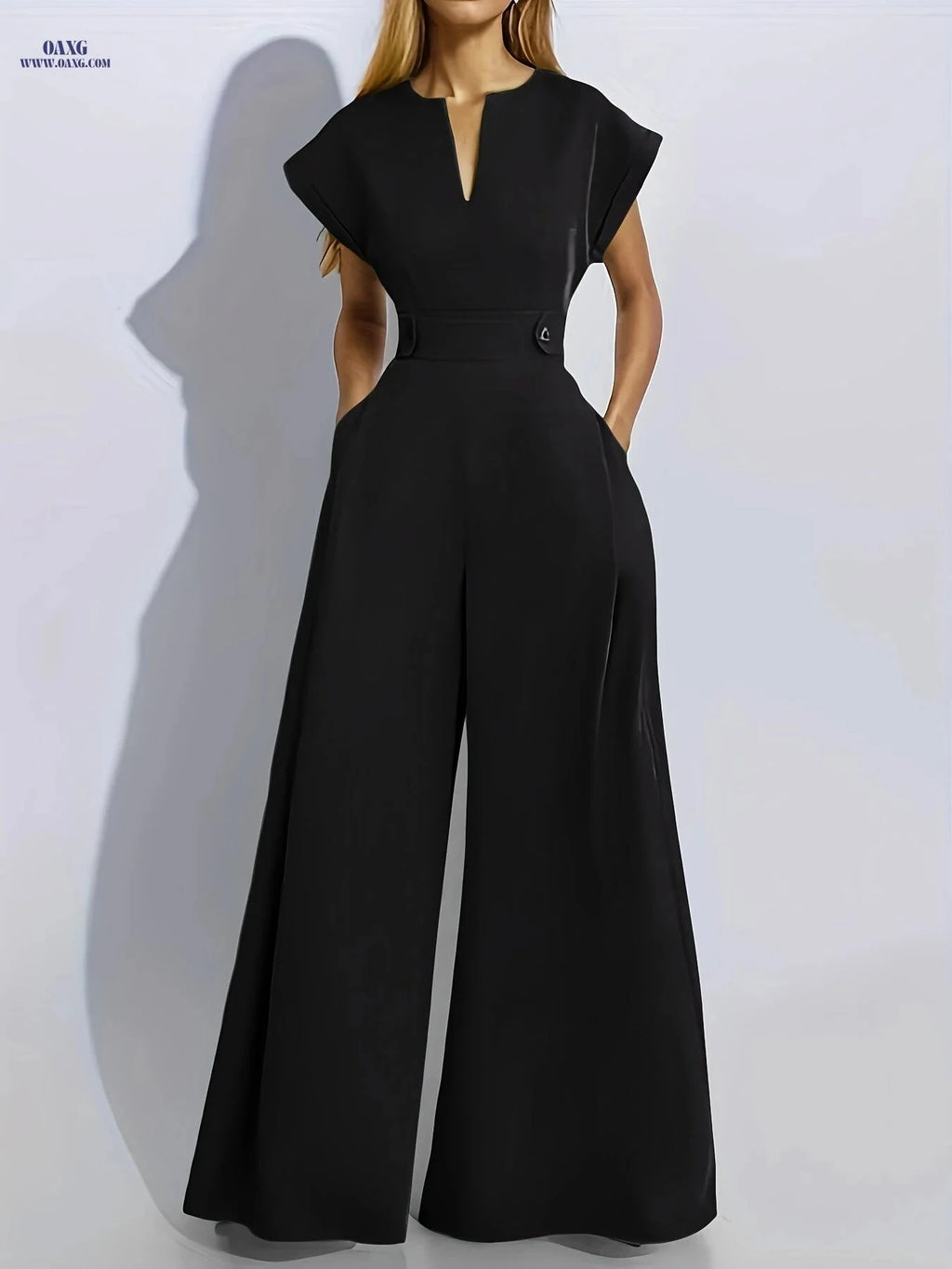 Elegant Long Sleeve Jumpsuit - European American Fashion for Spring   OAXG White / S