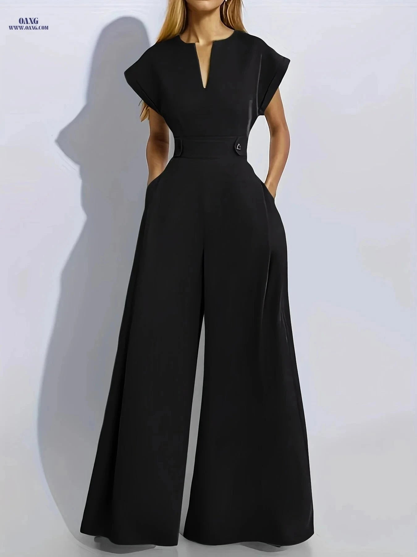 Elegant Long Sleeve Jumpsuit - European American Fashion for Spring   OAXG White / S