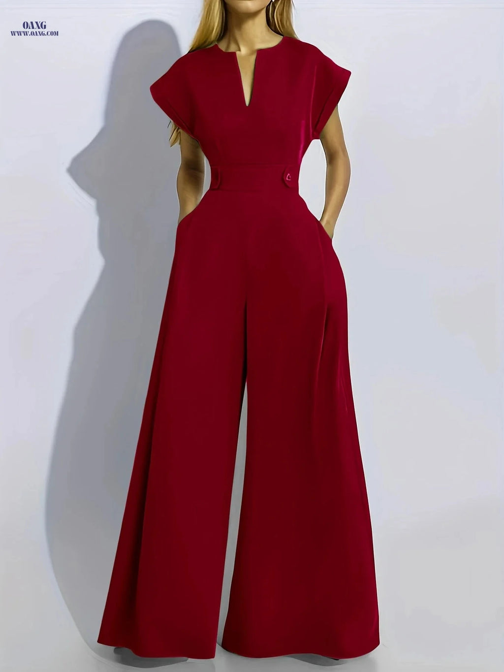 Elegant Long Sleeve Jumpsuit - European American Fashion for Spring   OAXG 