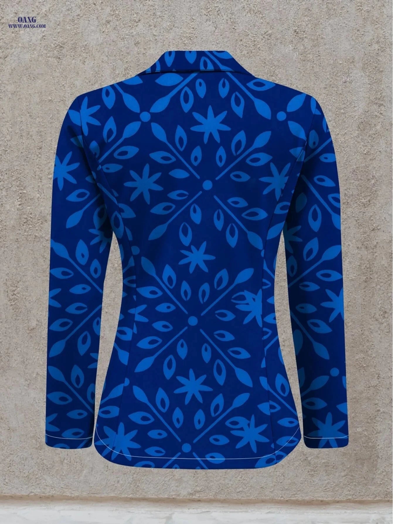 Elegant Long-Sleeve Women's Blazer - Floral Design for Autumn Style   OAXG Mixed colors / S