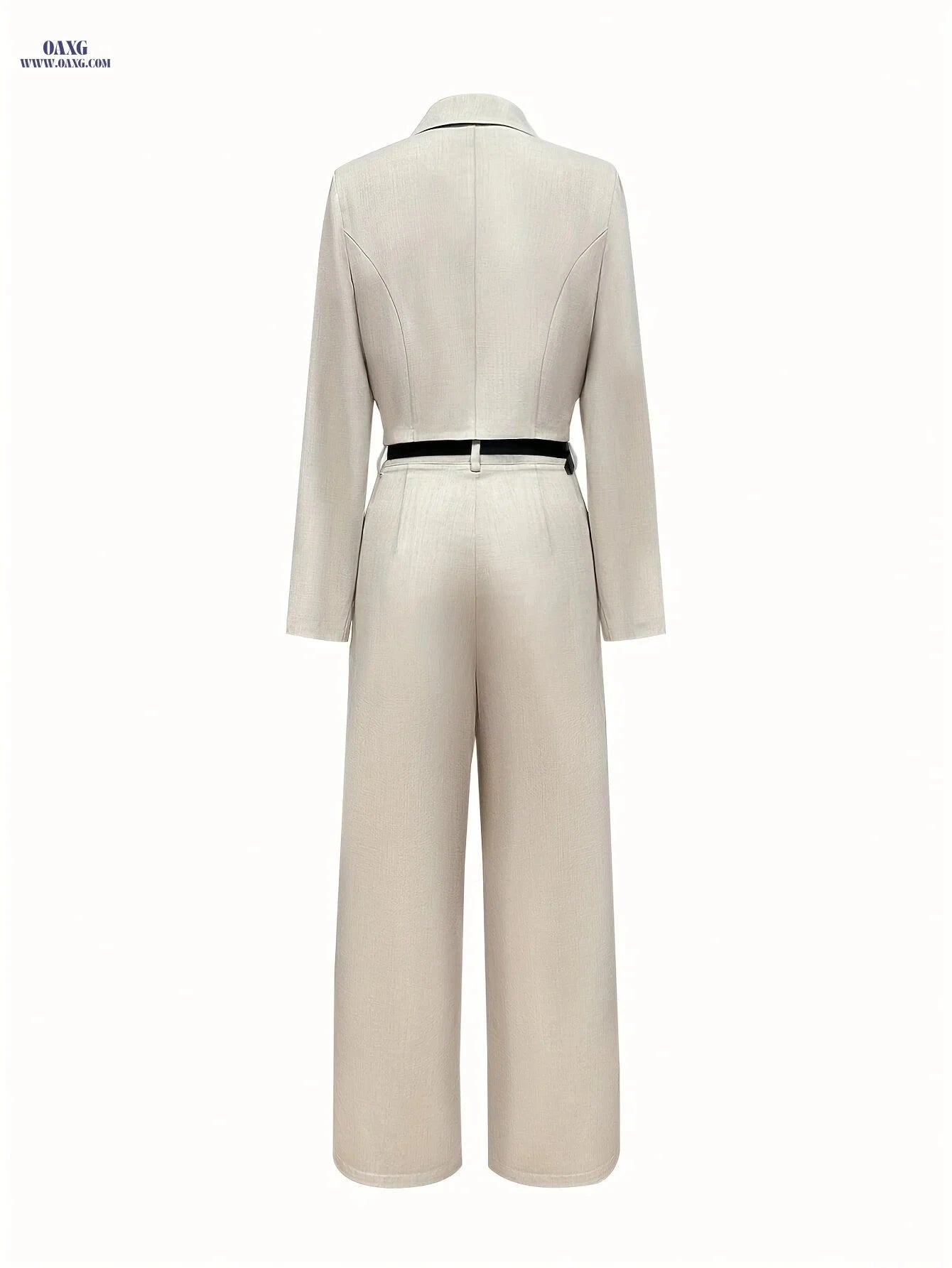 Elegant Long-Sleeved Top & Loose Pants Set - Level 1 Fashion   OAXG 