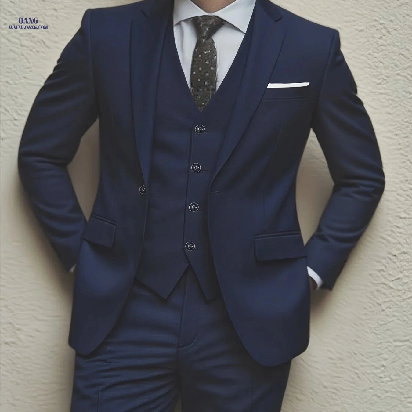 Elegant Men's Slim Fit Tuxedo Set - Perfect for Weddings & Events   OAXG 