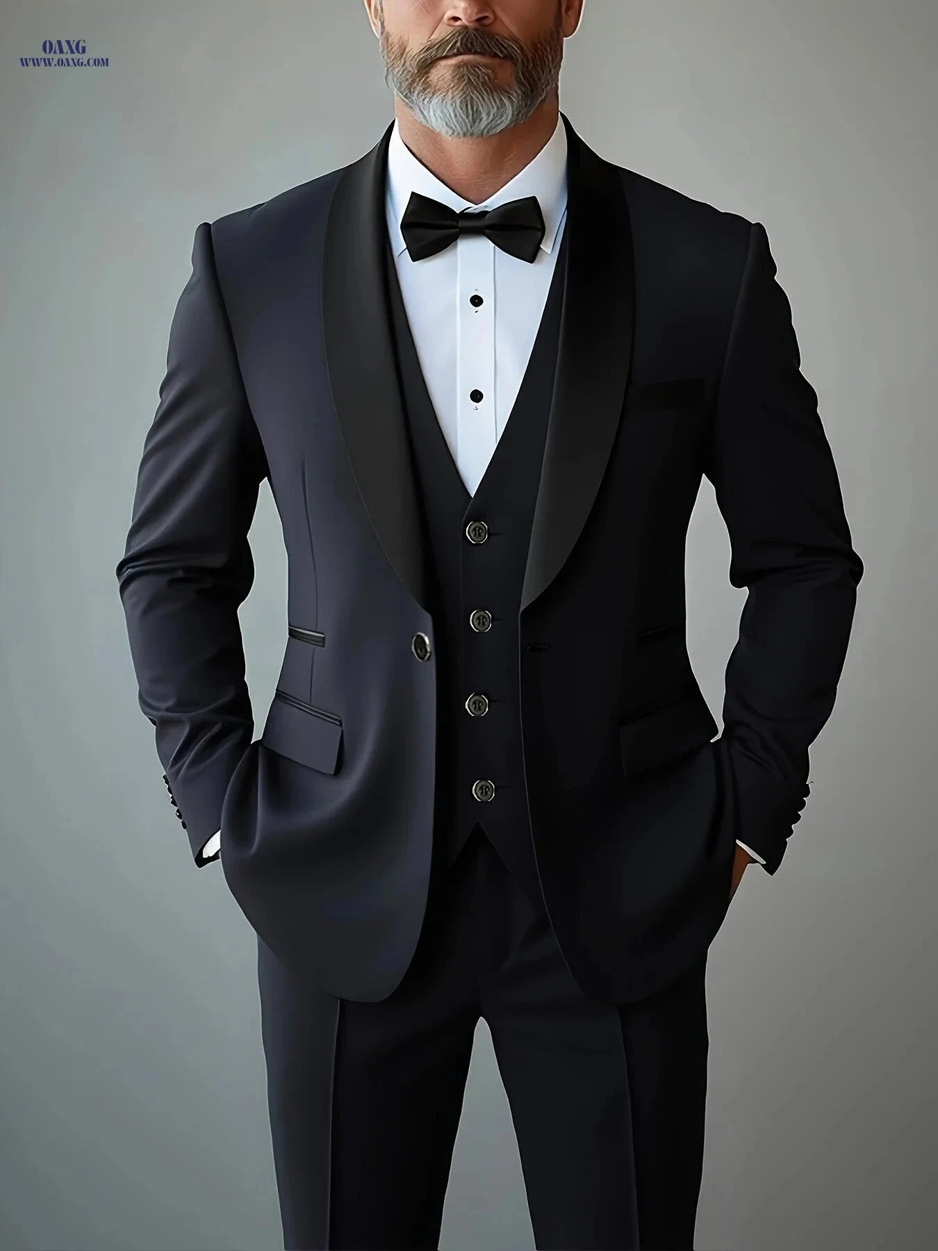 Elegant Men’s Three-Piece Suit - Notch Lapel, Versatile for Weddings   OAXG Beige / FR XXS