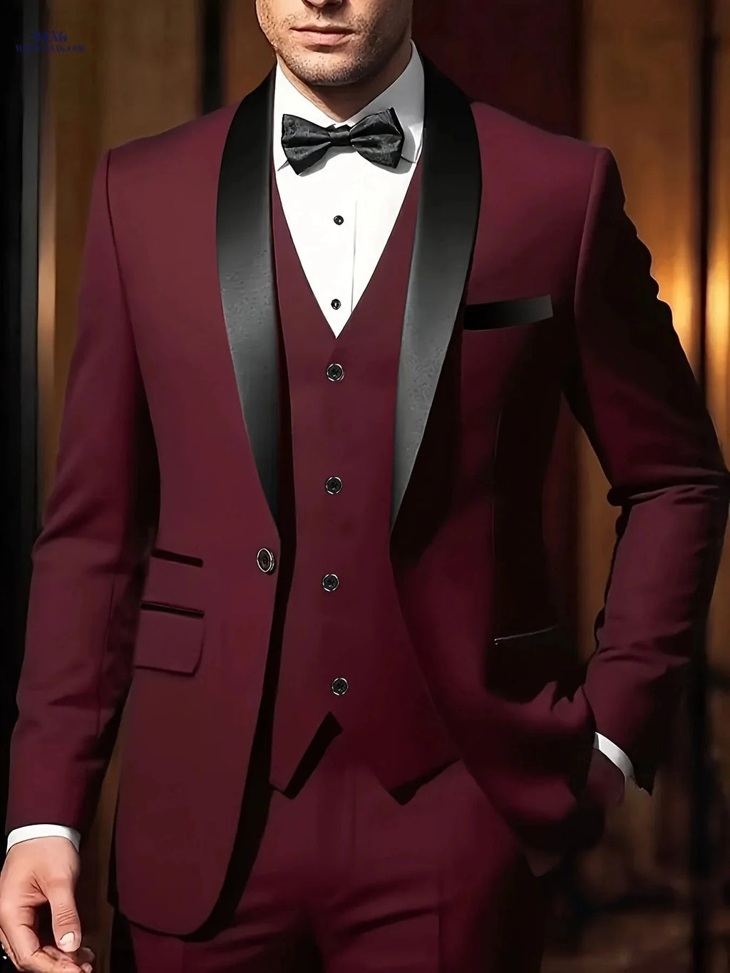 Elegant Men’s Three-Piece Suit - Notch Lapel, Versatile for Weddings   OAXG Beige / FR XXS
