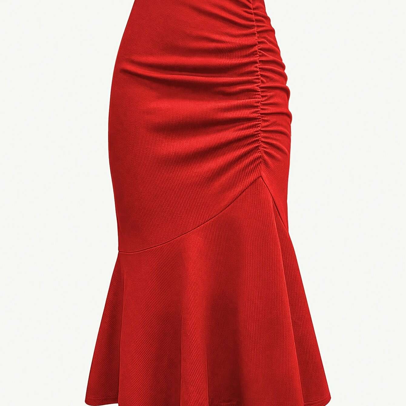 Elegant Mermaid to Fish Tail Skirt - All-Season A-Line Party Dress   OAXG White / S