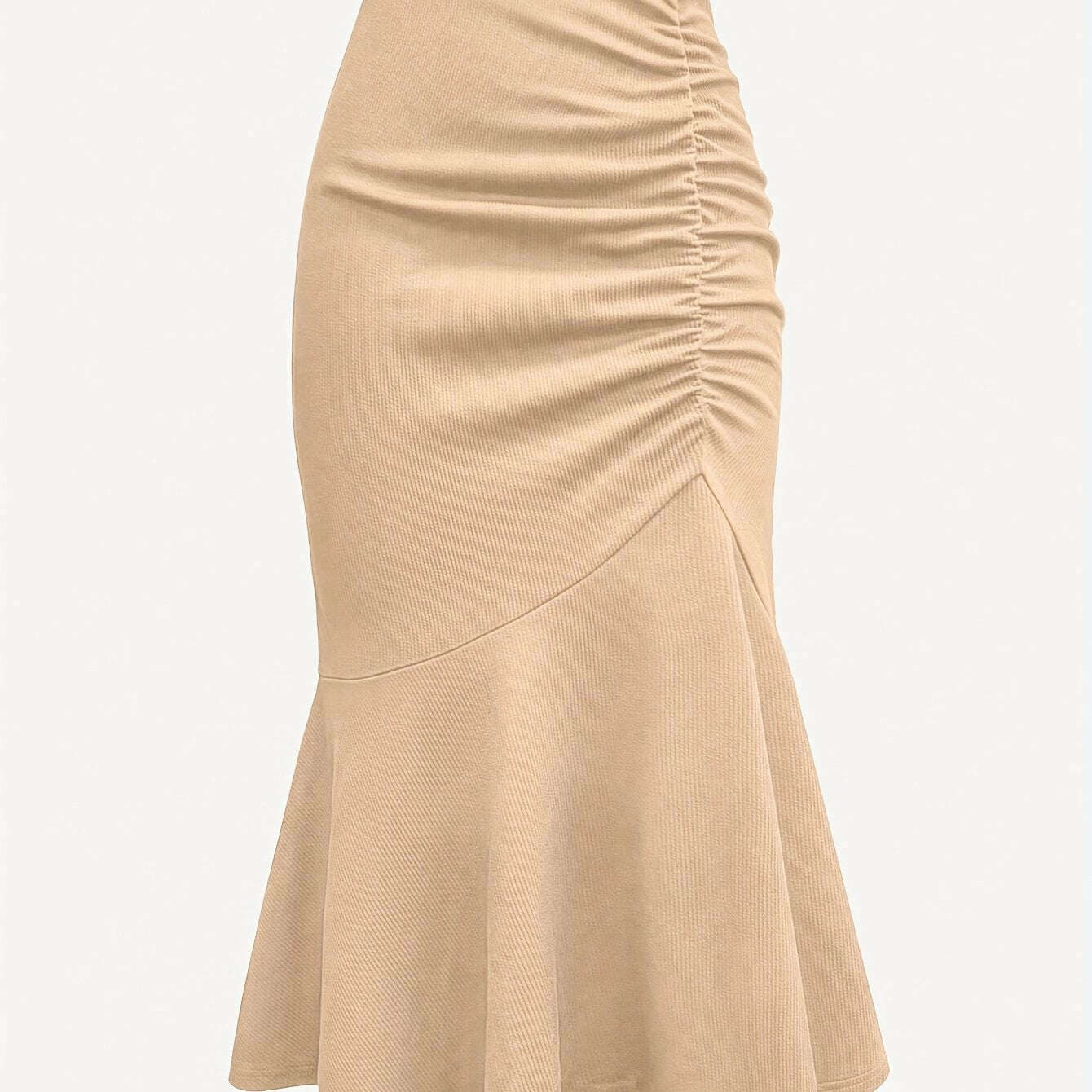 Elegant Mermaid to Fish Tail Skirt - All-Season A-Line Party Dress   OAXG White / S