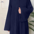 Elegant Middle Eastern Women's Solid Color Turkish Lace Robe 6153-A   OAXG 