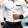 Elegant Multi-Color Gentleman Shirt - Stylish Long Sleeve, Exquisite Fit   OAXG White / FR M