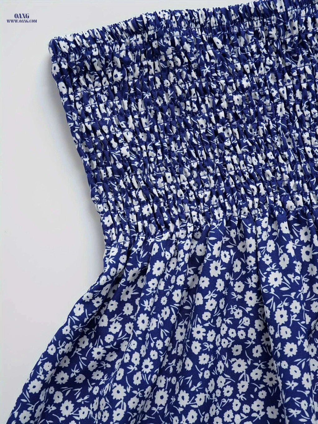 Elegant Polyester Shirred Waistband Skirt - Women's Floral Fashion   OAXG 
