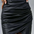 Elegant PU Leather Skirt - Fall/Winter Women's Half Skirt   OAXG 