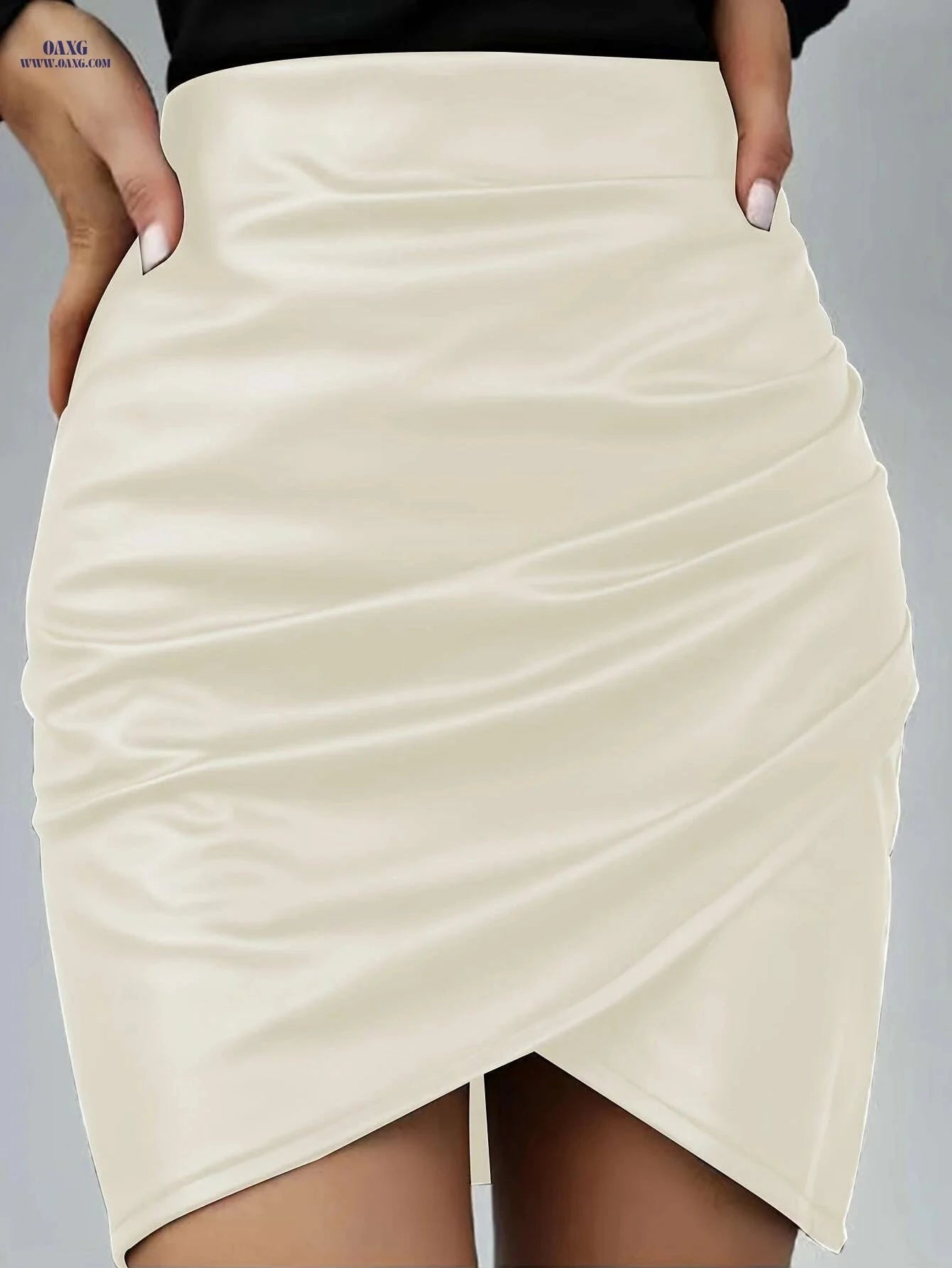 Elegant PU Leather Skirt - Fall/Winter Women's Half Skirt   OAXG Black / S