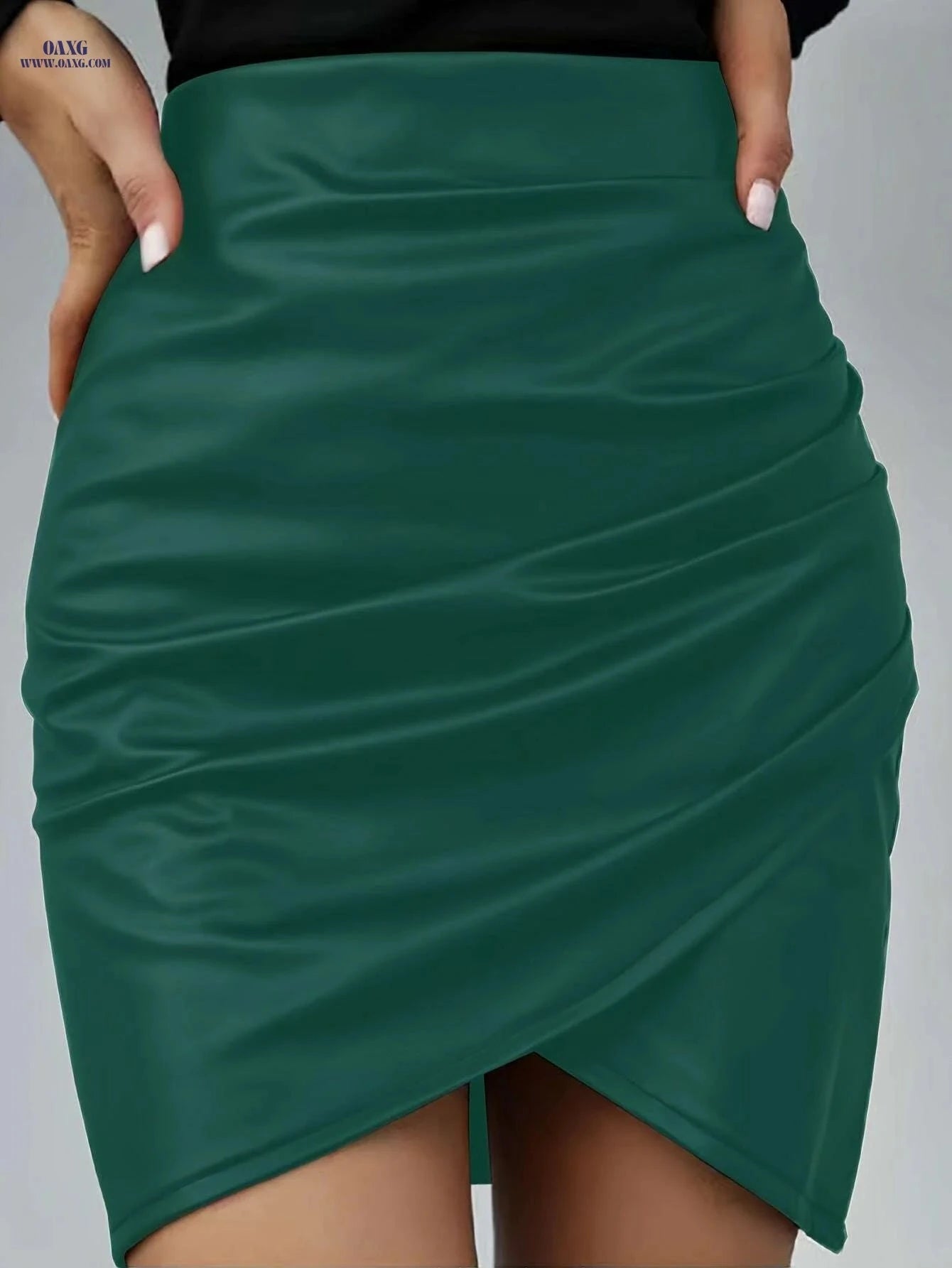 Elegant PU Leather Skirt - Fall/Winter Women's Half Skirt   OAXG Black / S