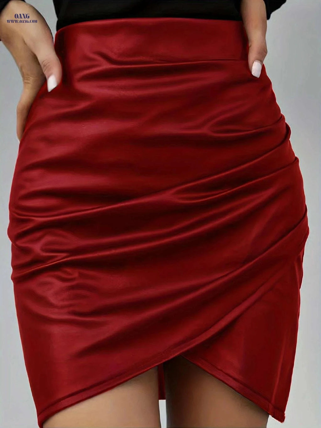 Elegant PU Leather Skirt - Fall/Winter Women's Half Skirt   OAXG Black / S