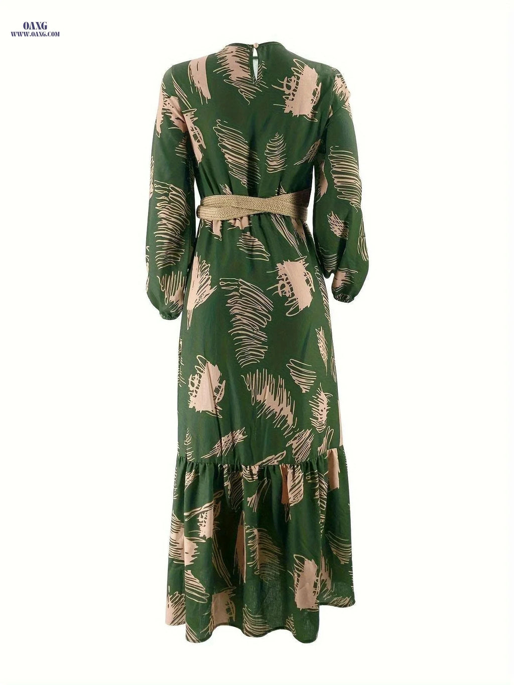 Elegant Ramadan Chic Kaftan Dress - Vibrant Casual Long Sleeve Maxi   OAXG Navy Blue / S
