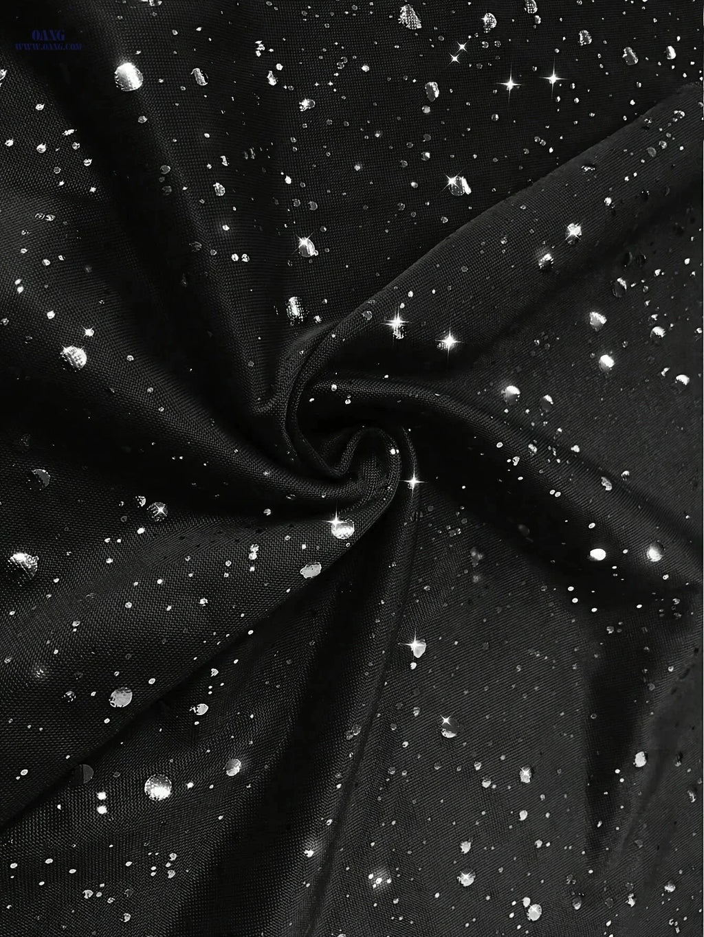 Elegant Sleeveless Lace Dress - Thigh-High Slit & Ruffled Hem   OAXG Black / S