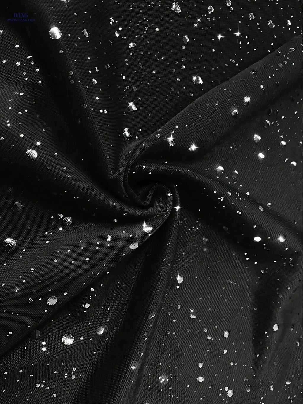 Elegant Sleeveless Lace Dress - Thigh-High Slit & Ruffled Hem   OAXG Black / S