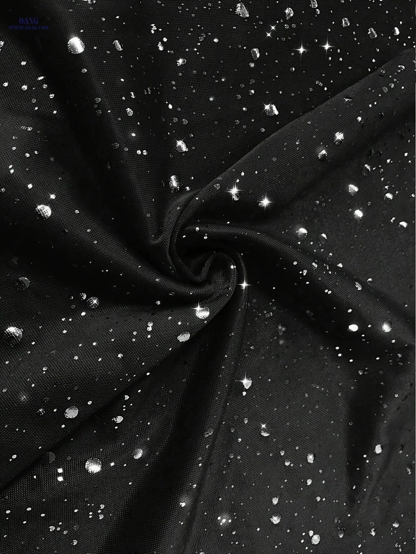 Elegant Sleeveless Lace Dress - Thigh-High Slit & Ruffled Hem   OAXG Black / S