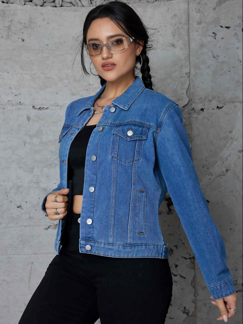 Elegant Slim-Fit Fashionable Premium Women's Jeans   OAXG Light Blue / S
