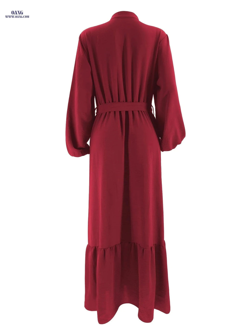 Elegant Solid Color Women's Dress - Casual Long Length Style   OAXG Navy Blue / S