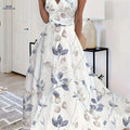 Elegant Spring Summer Printed Dresses - 95% Polyester Fabric   OAXG 
