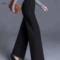 Elegant Summer Slim-Fit Wide-Leg Pants for Women's Office Wear   OAXG 