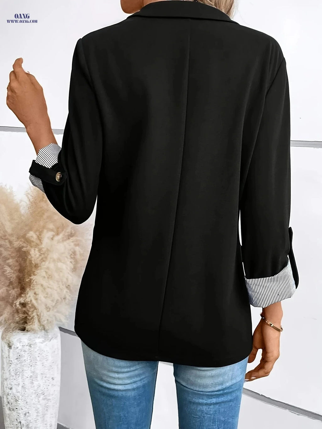 Elegant Temperament Suit Jacket Coat - Spring & Autumn Fashion   OAXG Navy Color / S