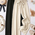 Elegant Two-Piece Women's Outfit - Loose Pleated Long Pants Set   OAXG 