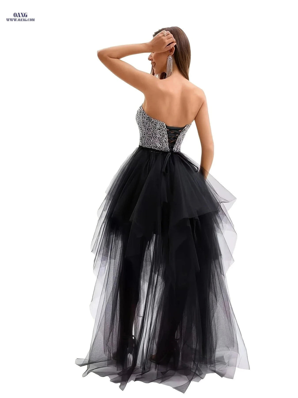 Elegant V-Neck Knee-High Skater Dress - Flared Hem, Solid Color   OAXG Violet / XS