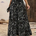 Elegant Wide-Leg Trousers - Comfortable Casual & Dressy Wear   OAXG Black / Asian S